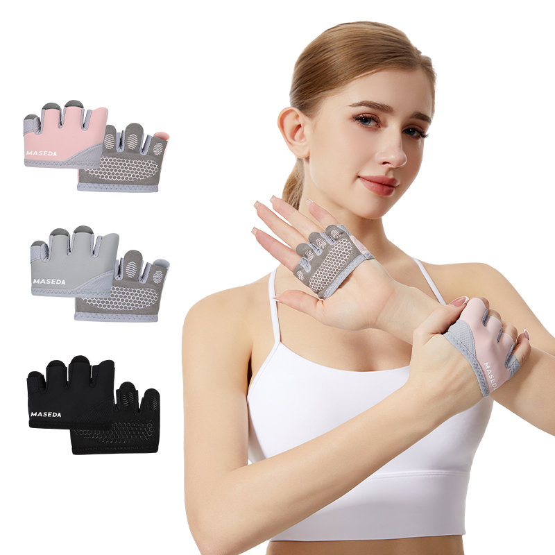 Pilates With Yoga - Paar Fitness-Fingerlose Handschuhe: Anti-Blasen-Sporthandschuhe für Pilates