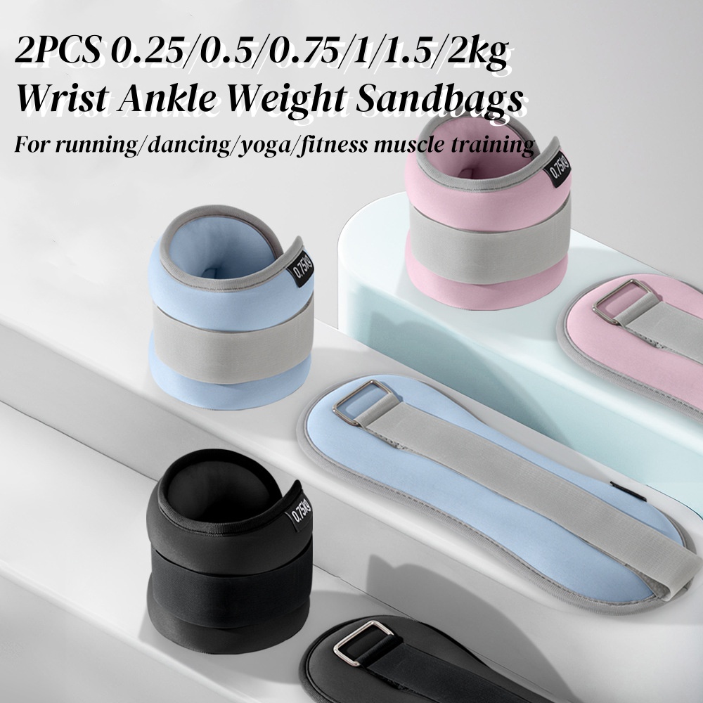 Yoga Sandbag Weight - 2 stücke 0,25/0,5/0,75/1/2 kg Handgelenk Knöchel