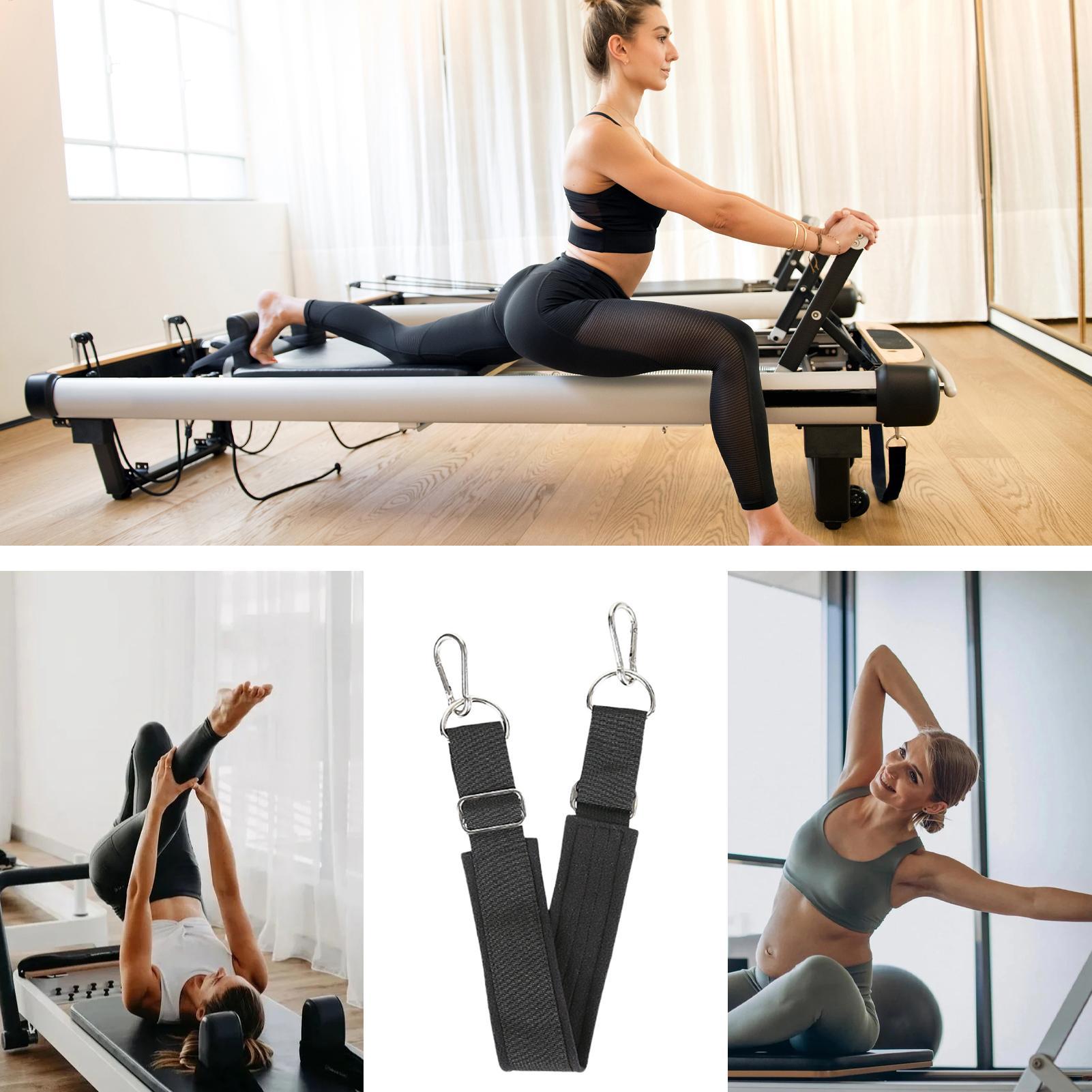 Pilates With Yoga - Pilates-Fußgurt, verdickt, verstellbar, rutschfest, strapazierfähig, Yoga-Pilates-Reformer-Fußgurt