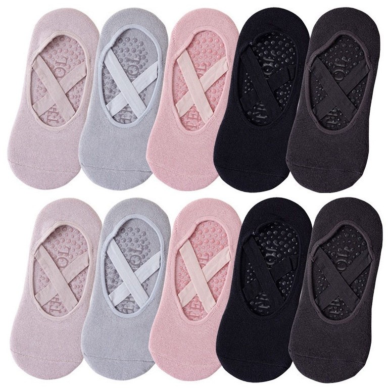 Pilates Yoga Towel - 1/3 Paar Yoga-Socken für Damen, Baumwolle,