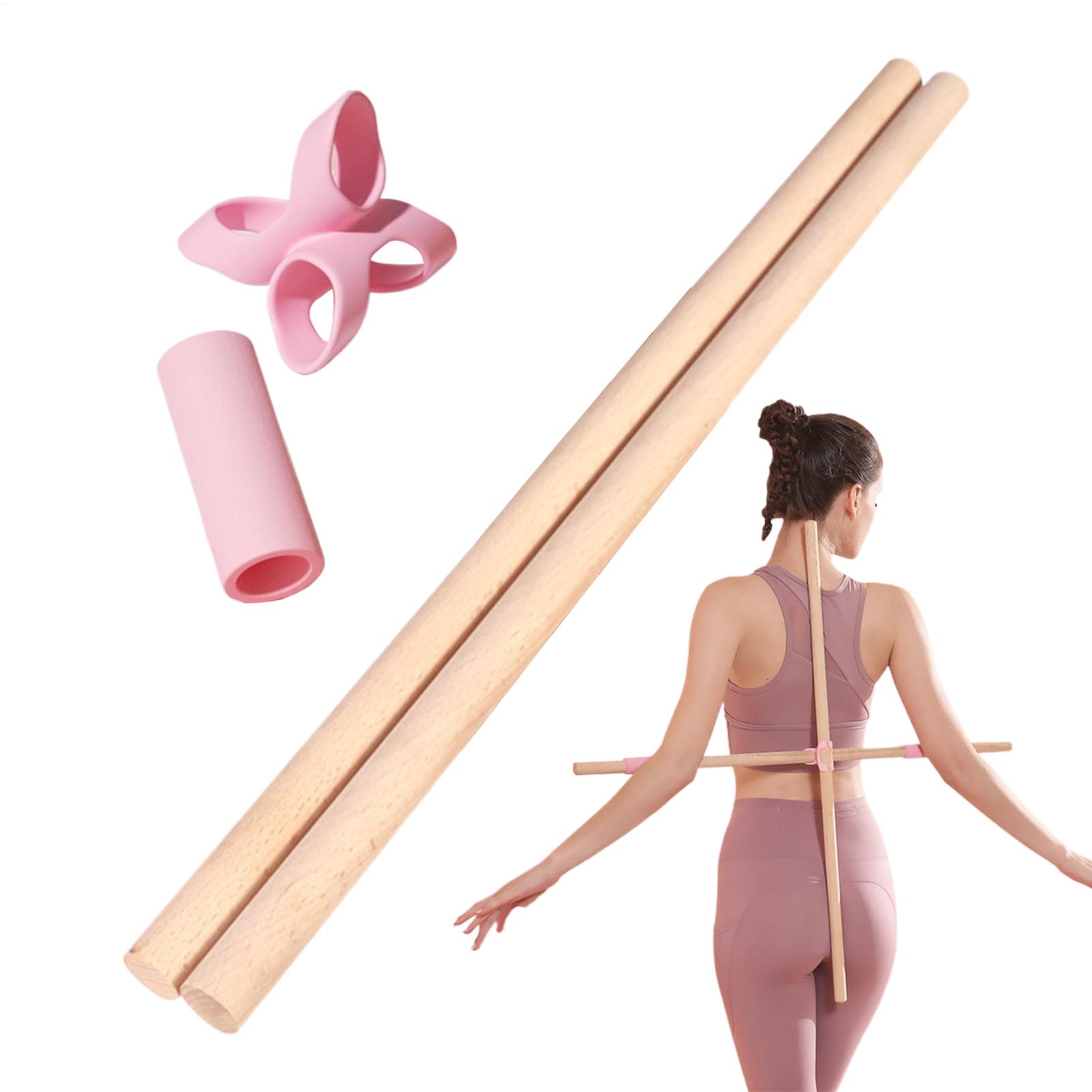 Pilates Yoga Barı - Yoga-Stab, 2-teilig, Pilates-Dehnungsstange, Haltungskorrekturstab für Erwachsene,
