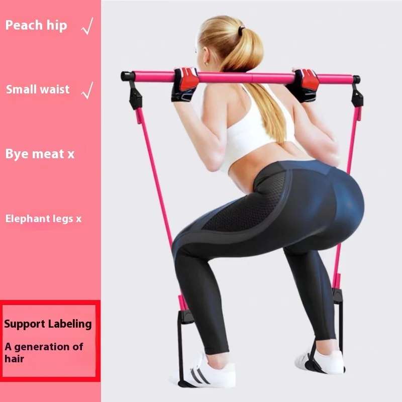 Pilates Yoga Barı - Pilates-Stab - Verstellbare Fitnessstange für Heimtraining,