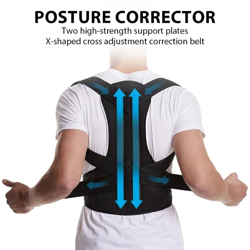 Posture Pole Corrector - Verstärkte Haltungskorrekturweste, Verstellbare Rückenstütze für Lendenwirbelsäule,