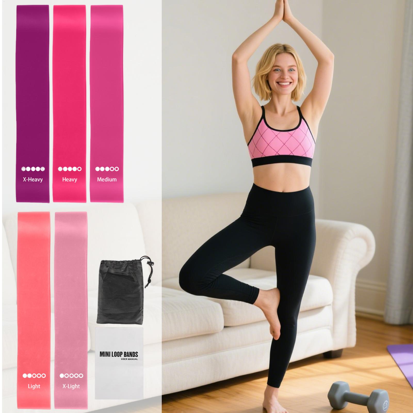 Pilates And Yoga Difference - Elastische Fitnessbänder für Yoga-Sportübungen, ideal für