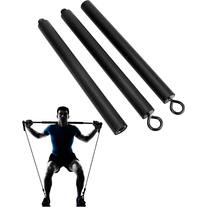 Pilates Yoga Barı - Pilates Stick Yoga 2/3-Abschnitt, multifunktionaler Fitness-Abzieher,