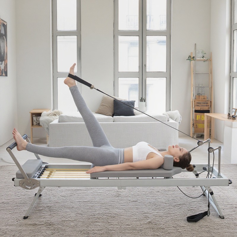 Pilates Yoga Weight Loss - Große zusammenklappbare Pilates-Reformer-Ausrüstung, Kern-Yogabett, Heimfitness, Gewichtsverlust,