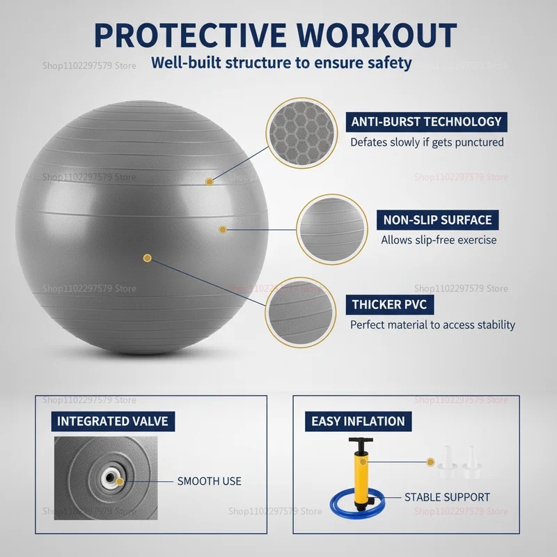 Anti-Burst Yoga-Ball mit Pumpe – Pilates Ball Mini Bewertung und Preis