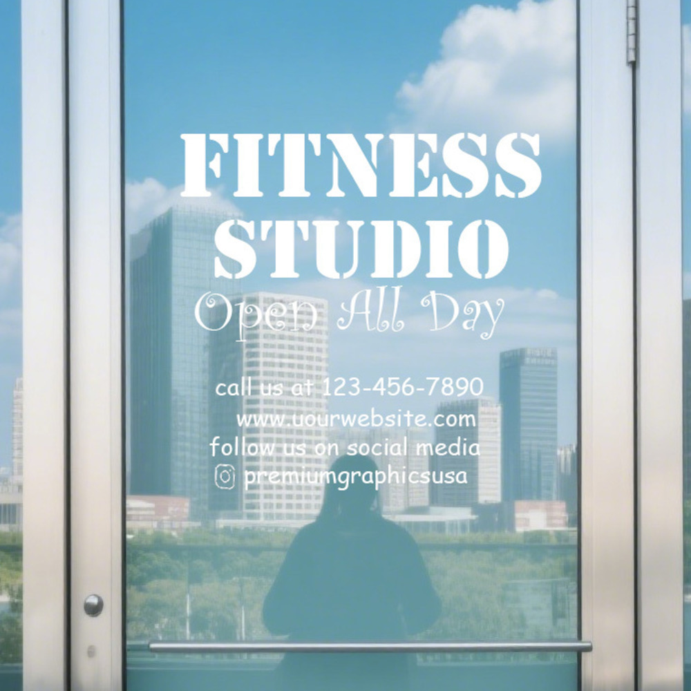 Anpassbarer Studio-Fensteraufk – Pilates Yoga Or Gym Bewertung und Preis